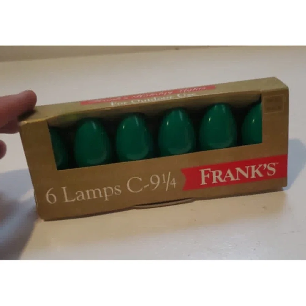 vintage package Kodak C-9 1/4 Color‎ of Christmas outdoor light bulbs Green 6 Pk